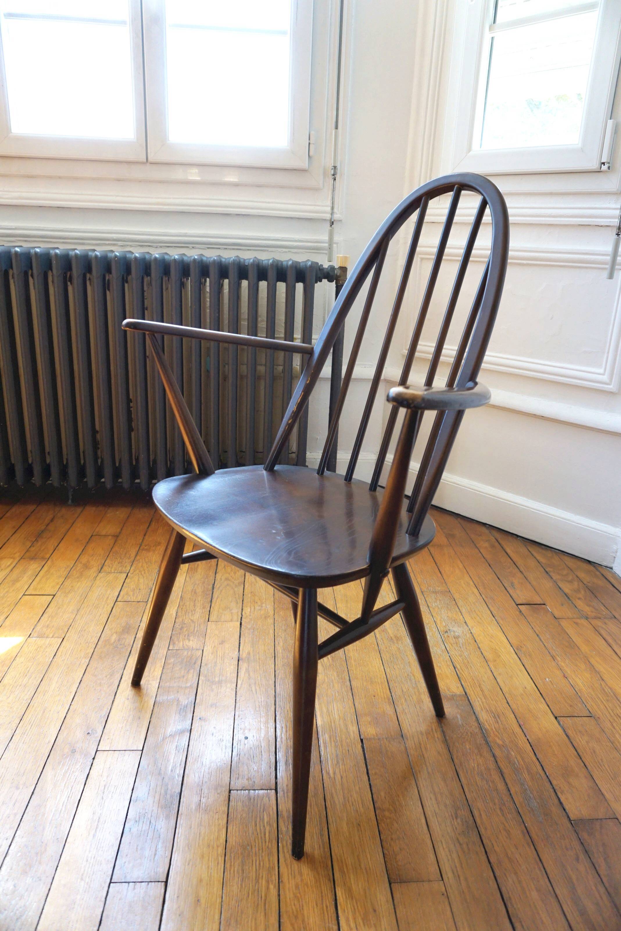 Ercol armchair with armrests model windsor quaker 60s
