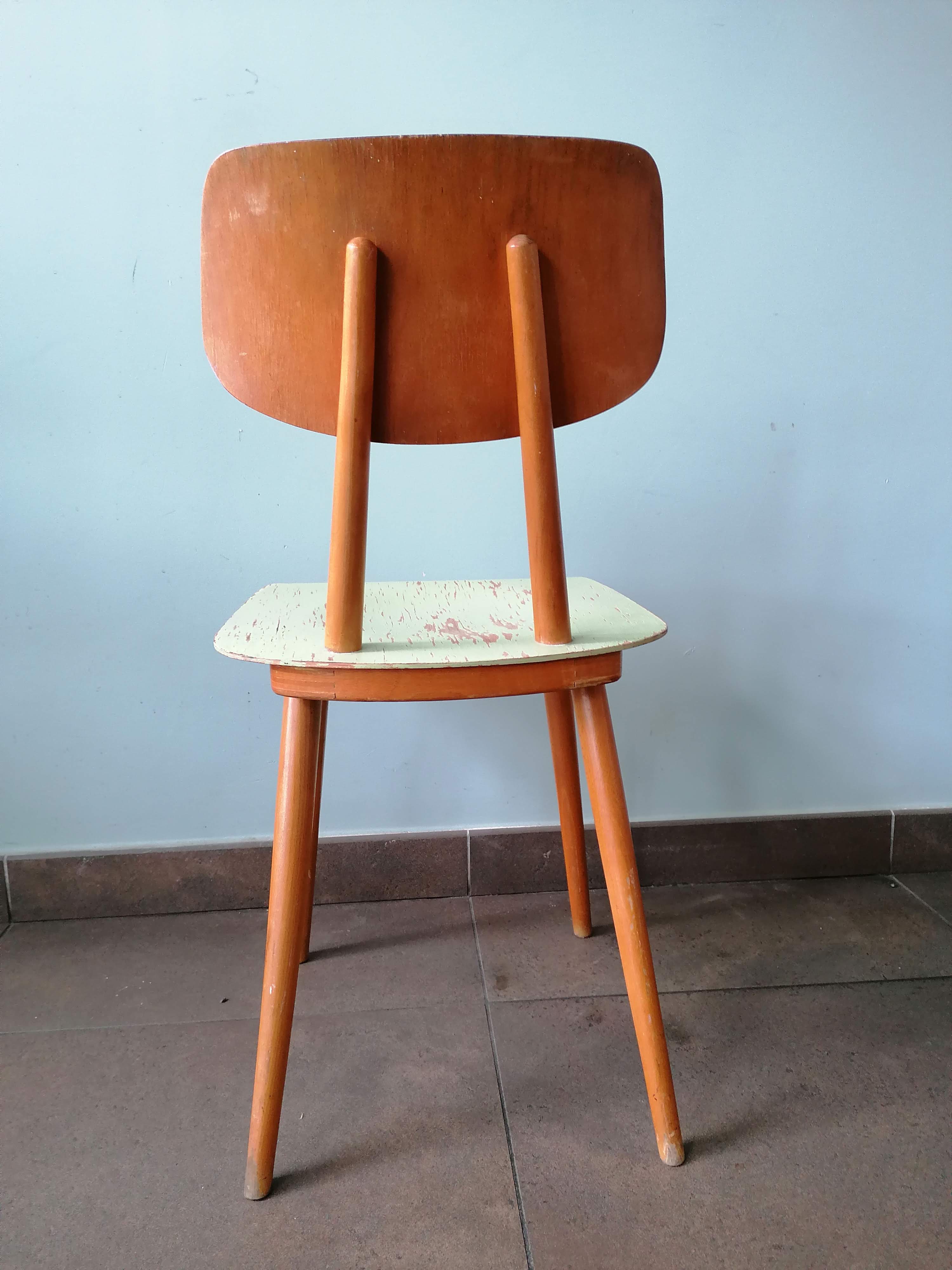 Vintage wooden chair, Ton (Thonet) ex Czechoslovakia, 1960
