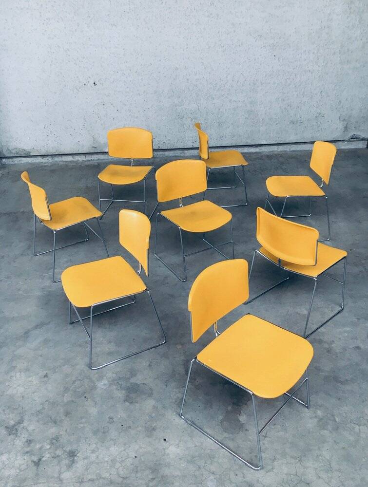 Max Stacker Conference & Office Chairs by Steelcase Strafor, 1980s, Set of 8