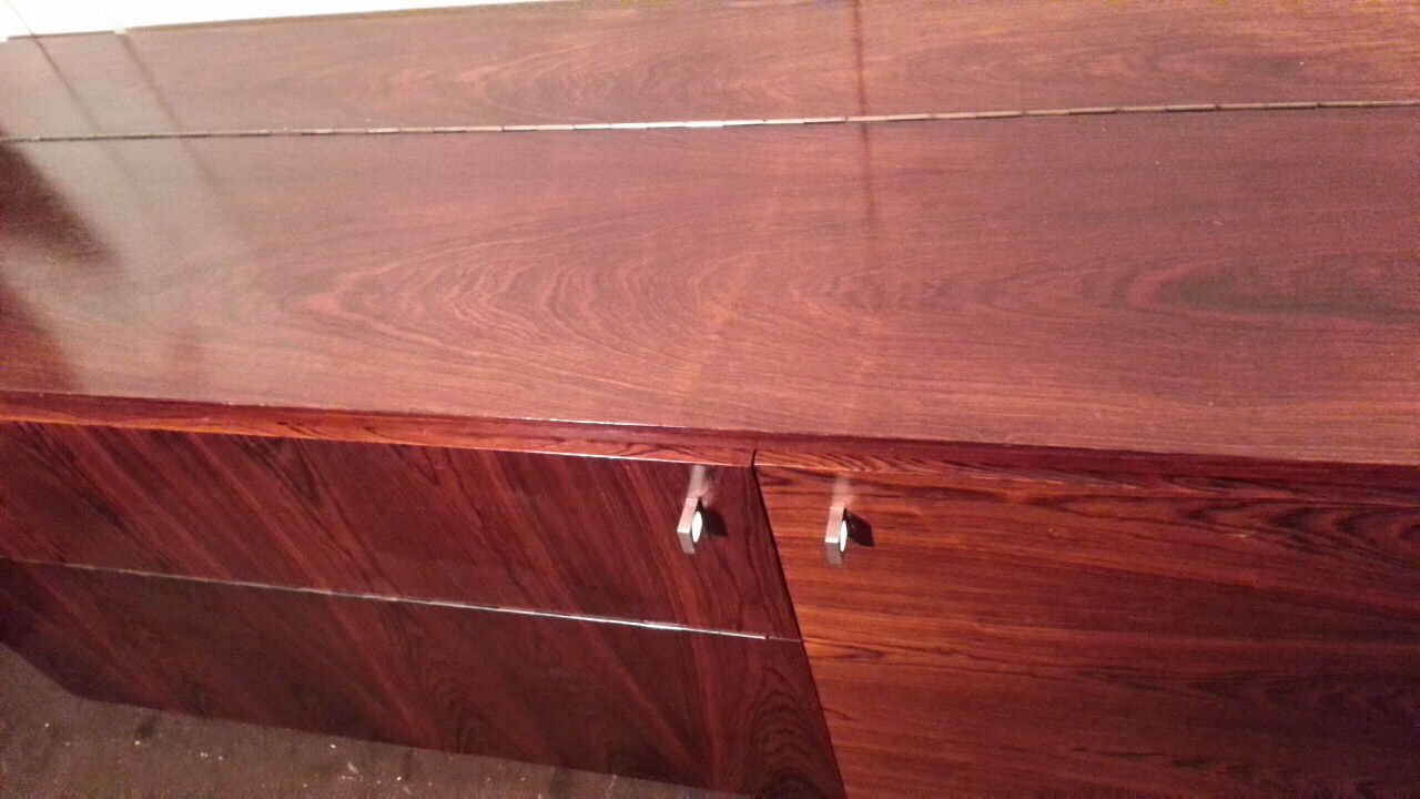 BAR  Danois année 50 60  Bodil Kjaer palissandre et chrome Danish