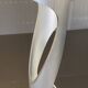 Sculptural flame lamp brushed aluminium Space Age Vintage 1970