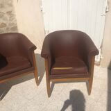 3 Charles Bernel armchairs