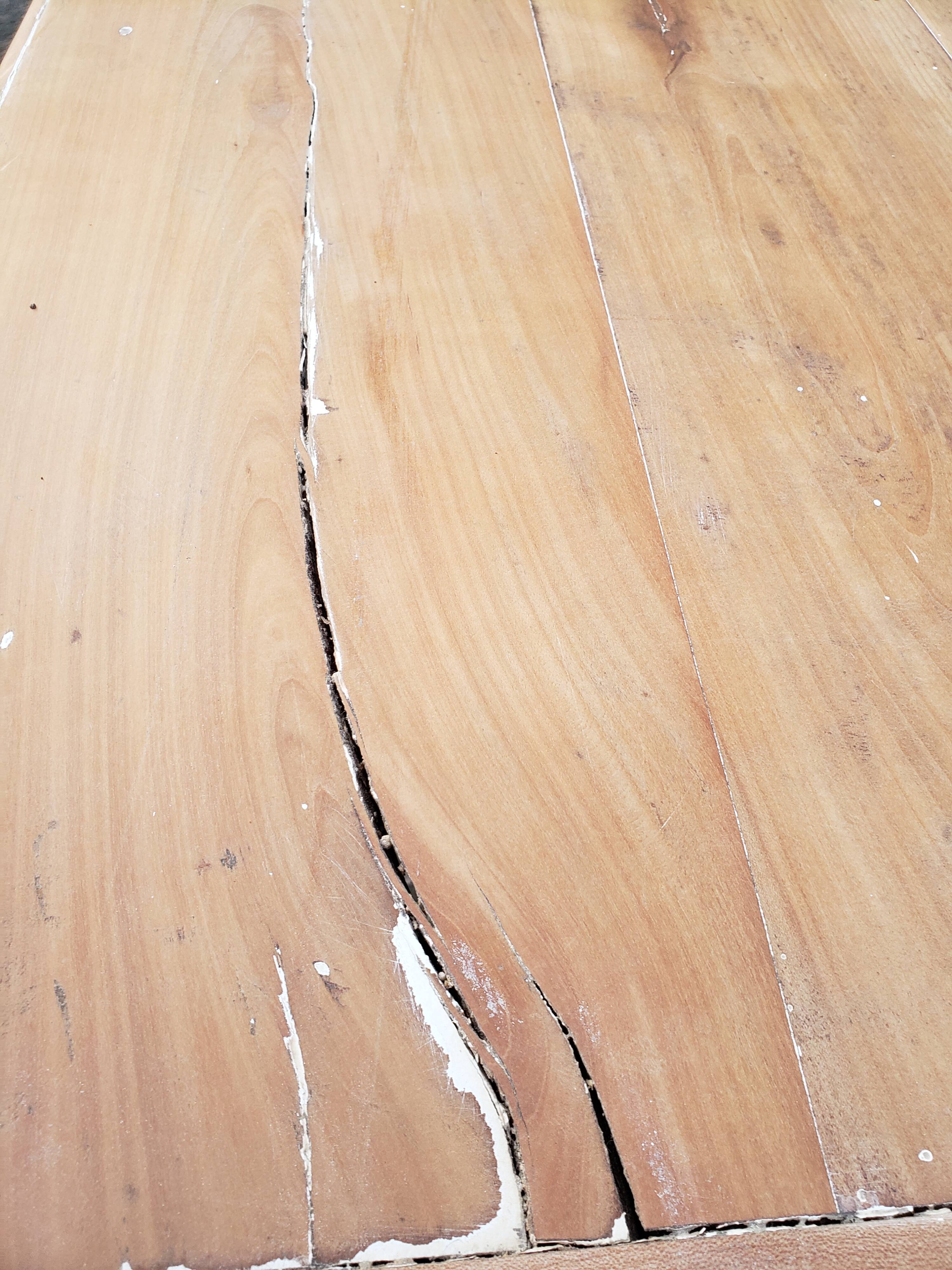 Old patina farm table turned feet