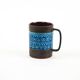 Trifoglio Blue ceramic mug, Italian design, 1960s, designer: Aldo Londi, ma