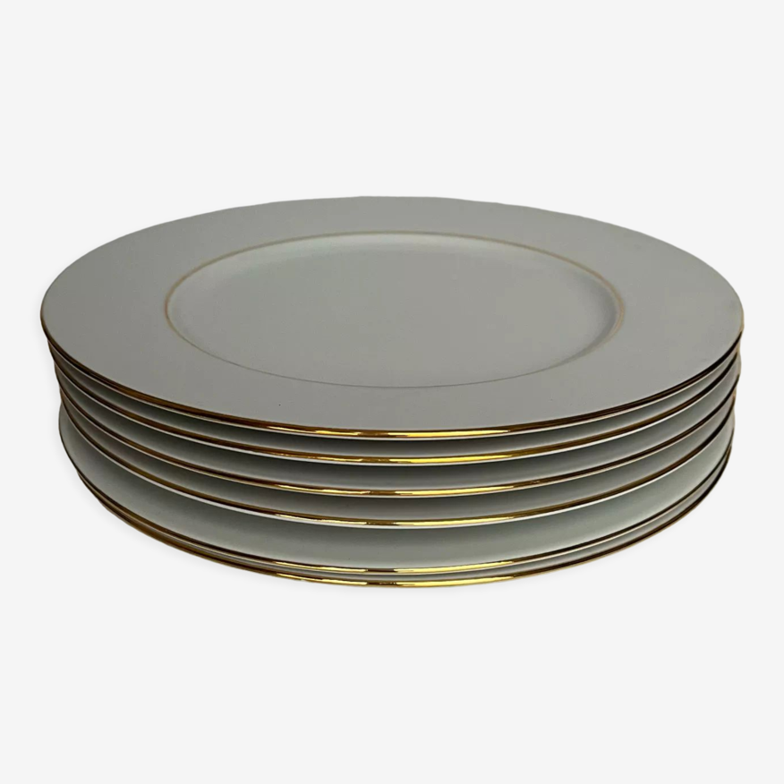 Ensemble de 6 assiettes en porcelaine blanche | Selency