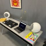 Futuristic aluminum desk
