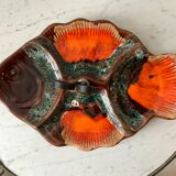 Aperitif dish fish shape signed Vallauris 70s