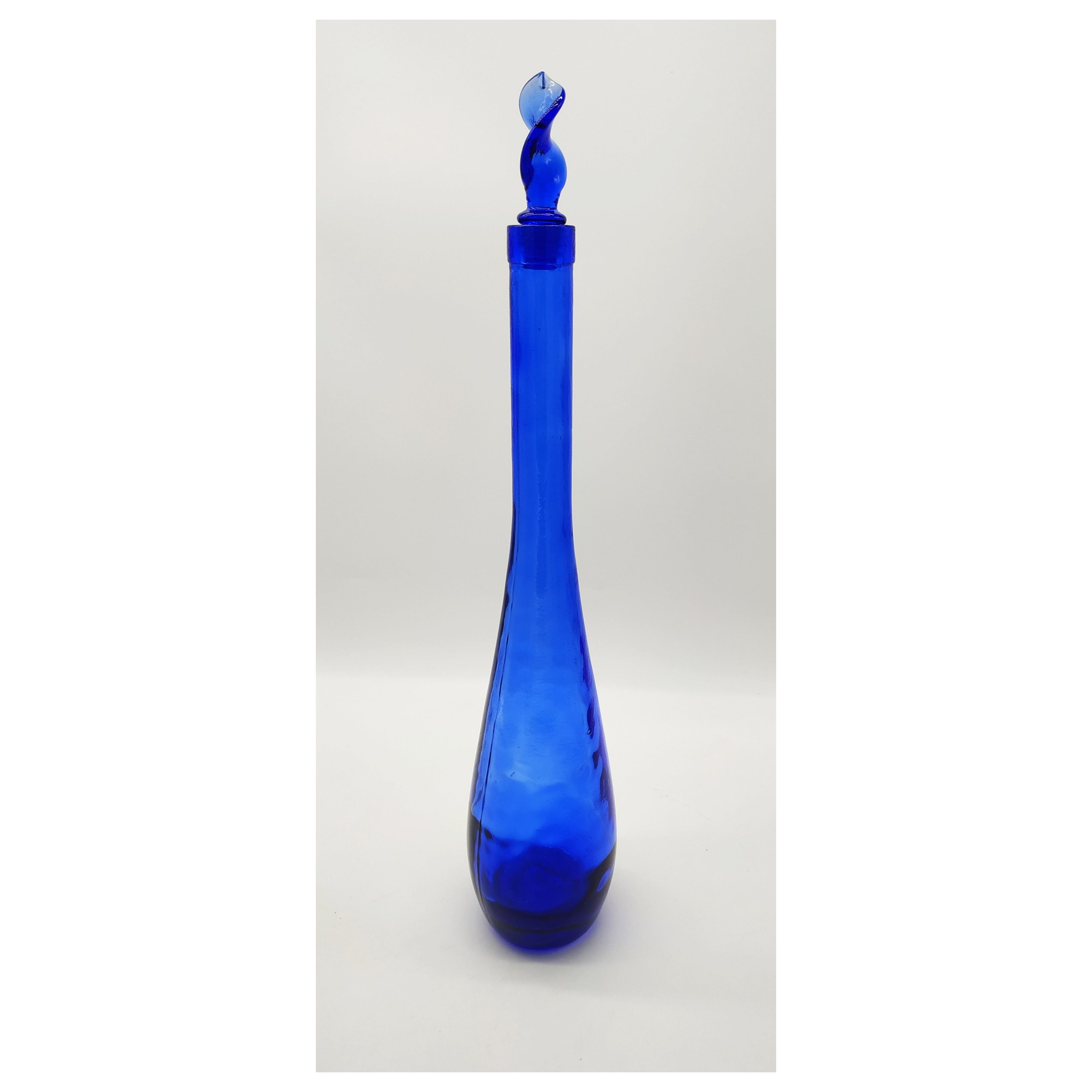 Large cobalt blue glass bottle