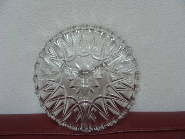 Plat compartimenté vintage en verre