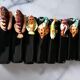 Vintage fish slip knife holders