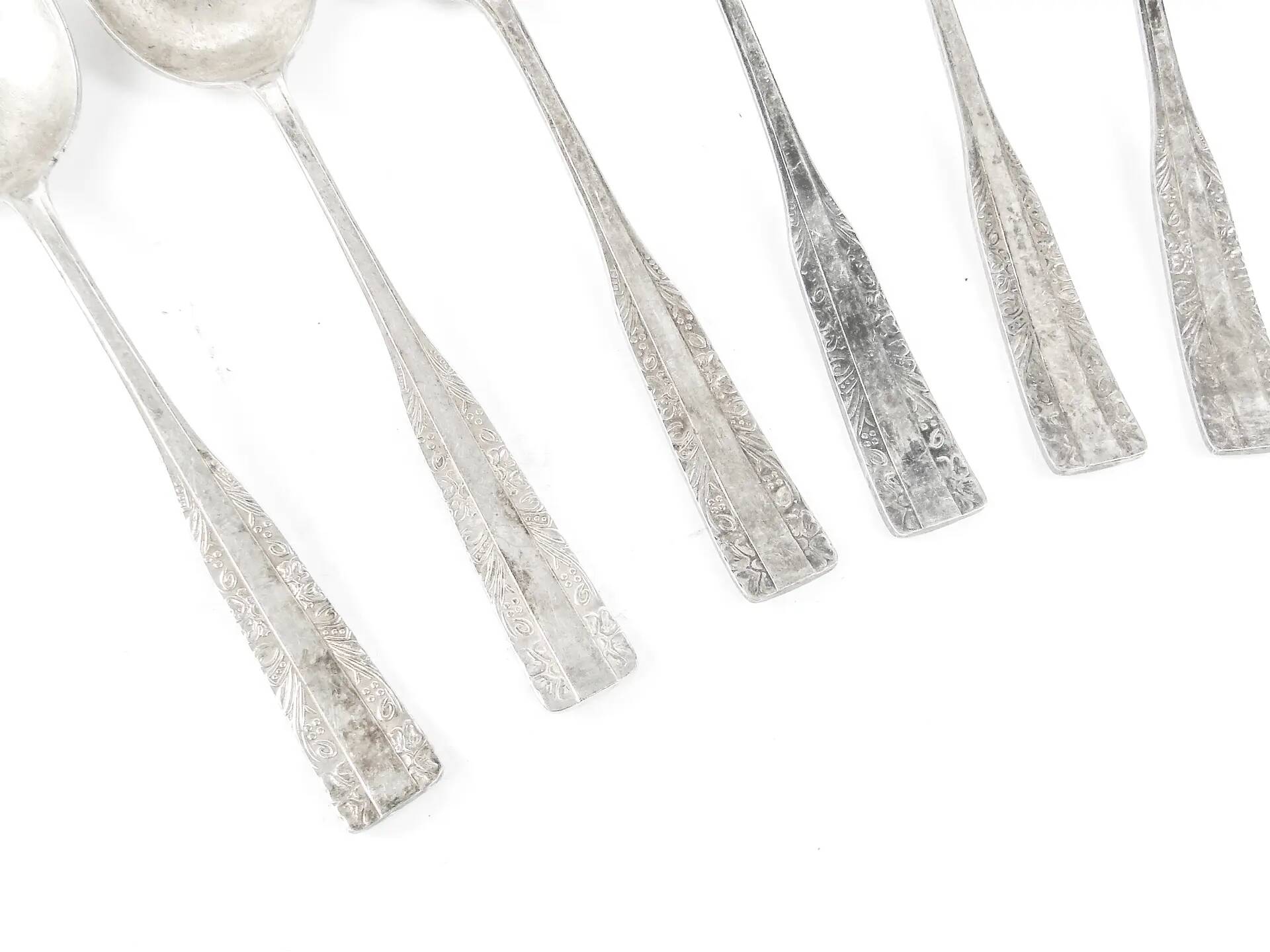 Set of table spoons, silver-plated brass, HEFRA, Poland, 1970s
