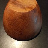 Salad bowl and salad cutlery made of exotic wood