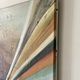 Large abstract modernist painting & original oil signed on canvas
