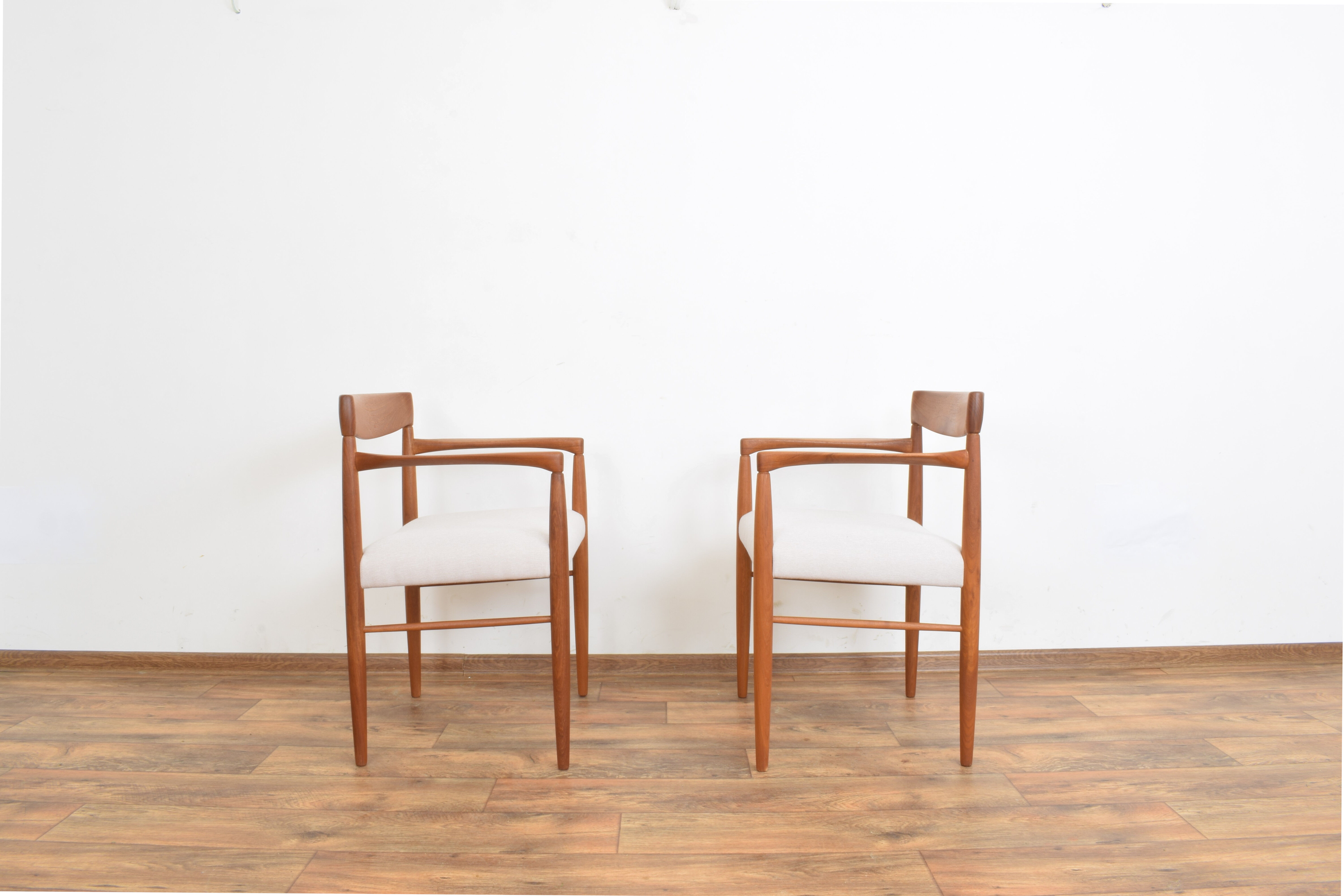 Danish Teak Armchairs by H. W. Klein for Bramin, Set of 2