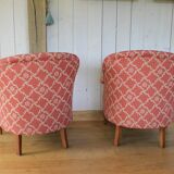 Paire de fauteuils crapaud