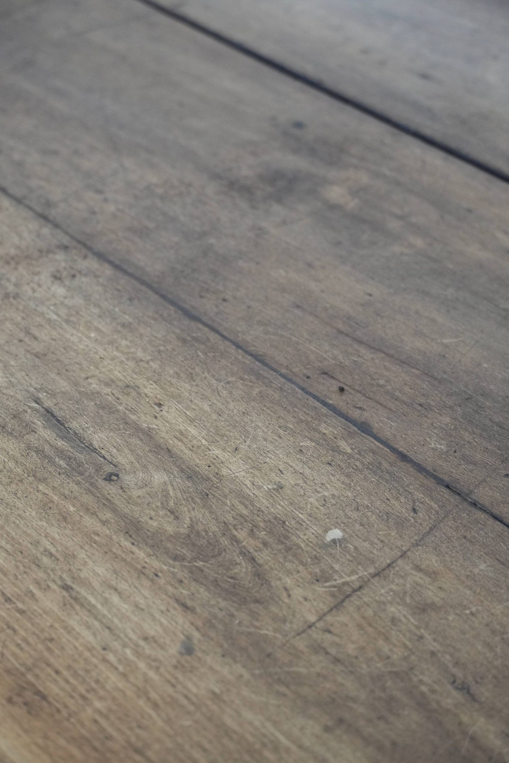 Antique French dining table made of fruitwood  from the late 18th century