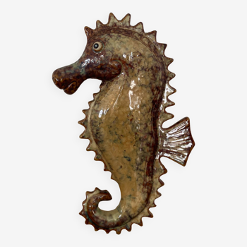 Ceramic wall seahorse