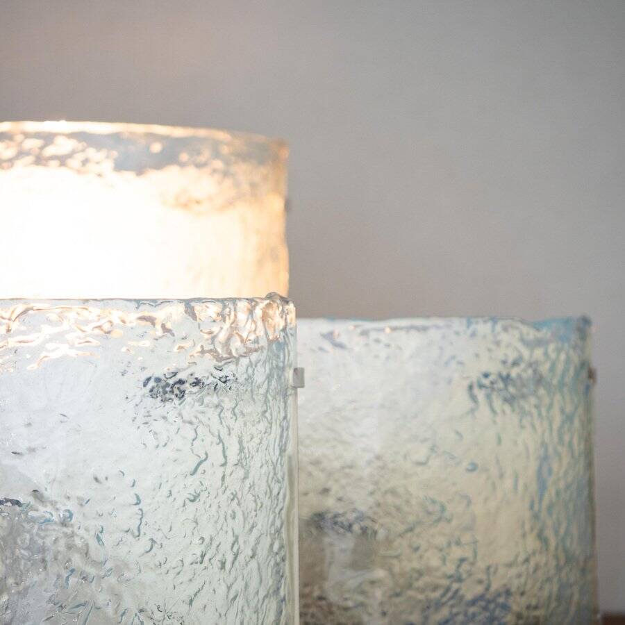 Vintage Murano glass wall lamps by Mazzega, Italy, 1970, set of 4
