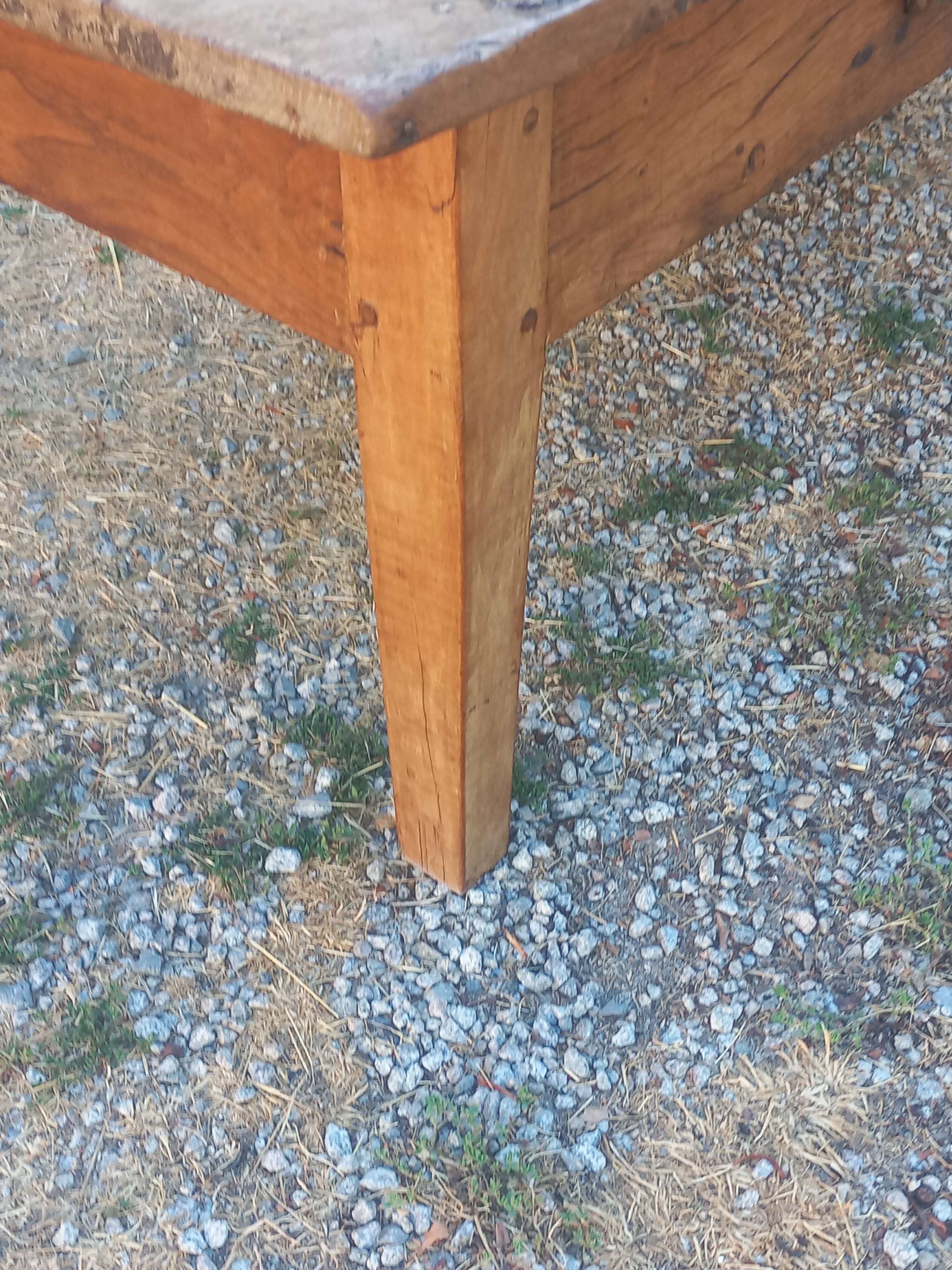 19th-century oak farmhouse coffee table 149cm