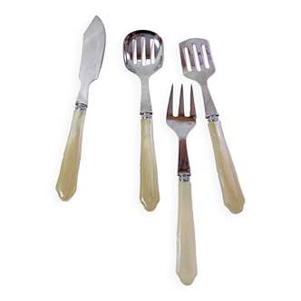 Set of 4 serving cutlery for fish