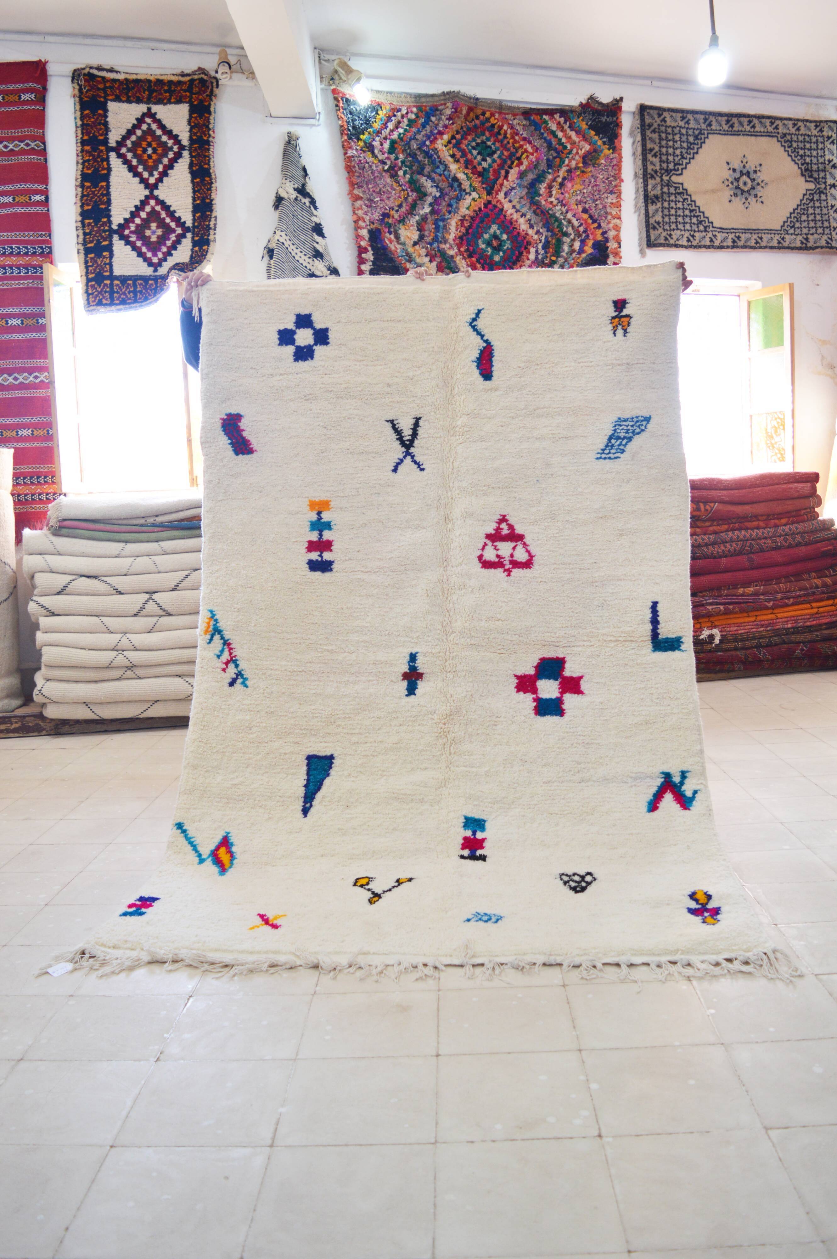 Berber carpet vibrant symbols 250 x150