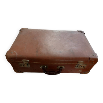 old brown suitcase