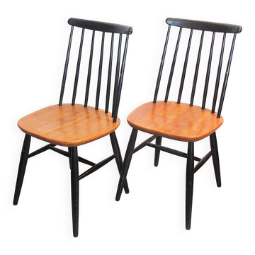 Paire de chaises suédoises Fanett Ilmari Tapiovaara 1960