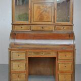 Time's roll-top desk Louis XVI, directoire era end 18th century mahogany