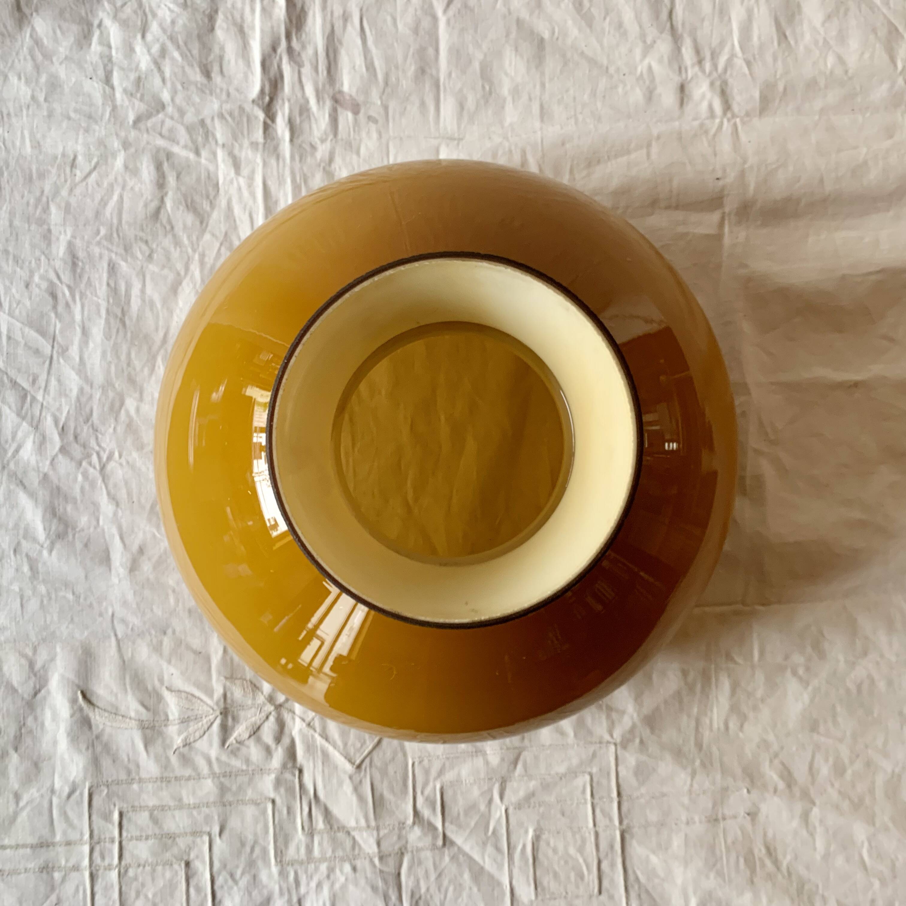 Vintage ochre opaline lampshade
