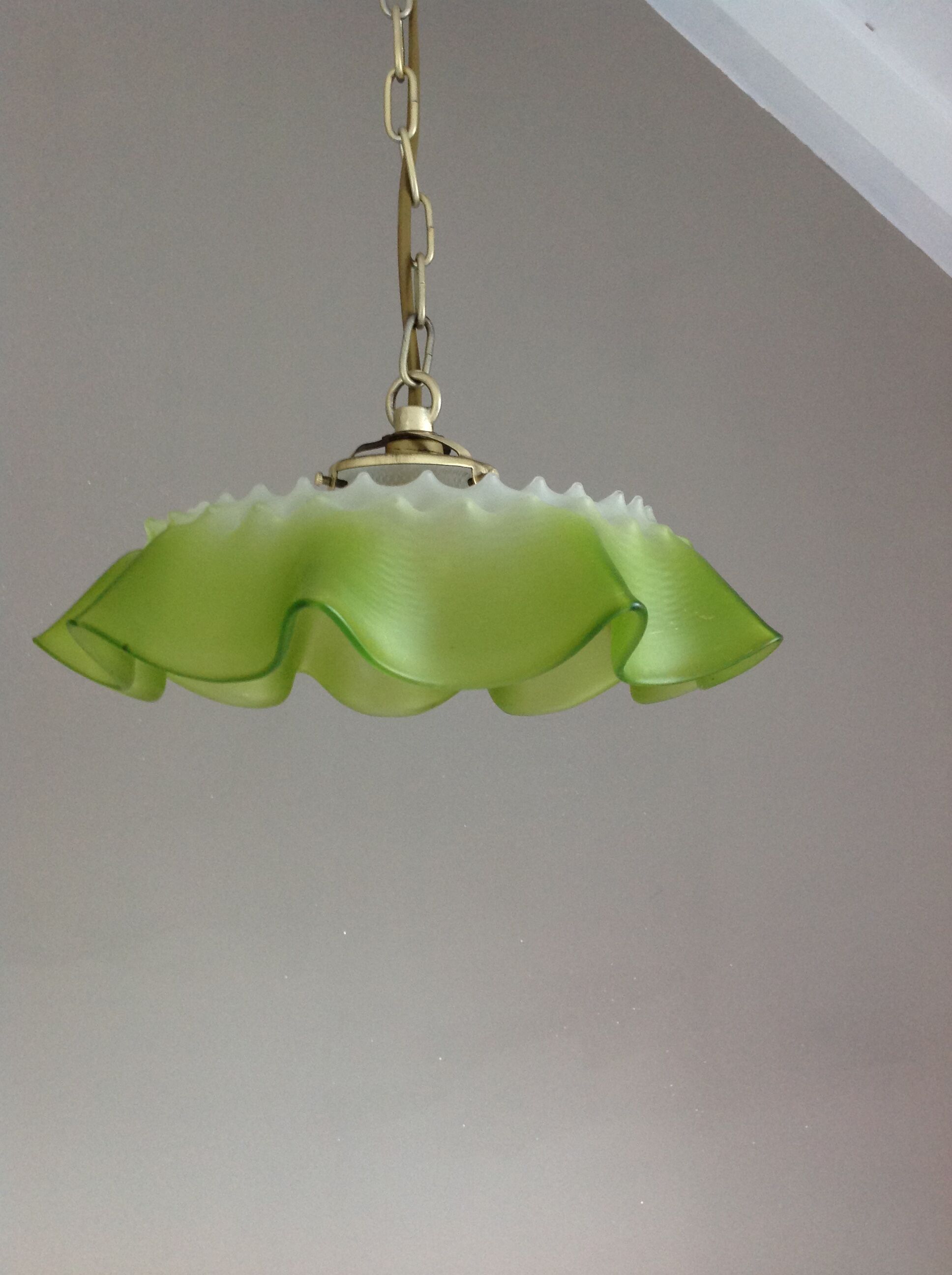 Art deco style glass suspension / 30-40 years