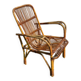 Vintage rattan armchair
