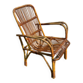 Fauteuil rotin vintage