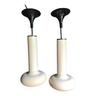 Pair of seventies suspensions, space age, lita brand