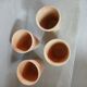 4 stoneware mugs