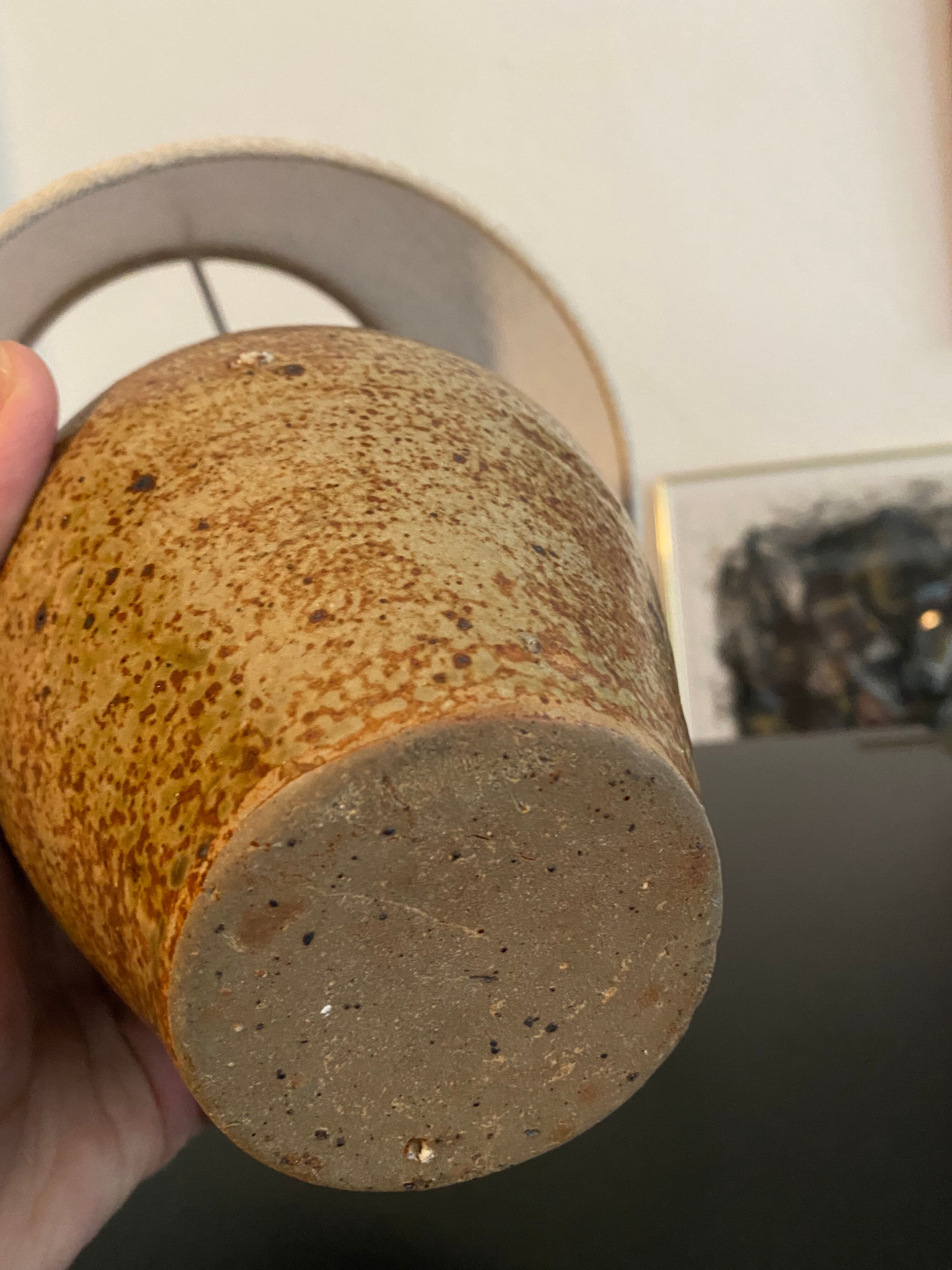 Vintage pyrity stoneware lamp