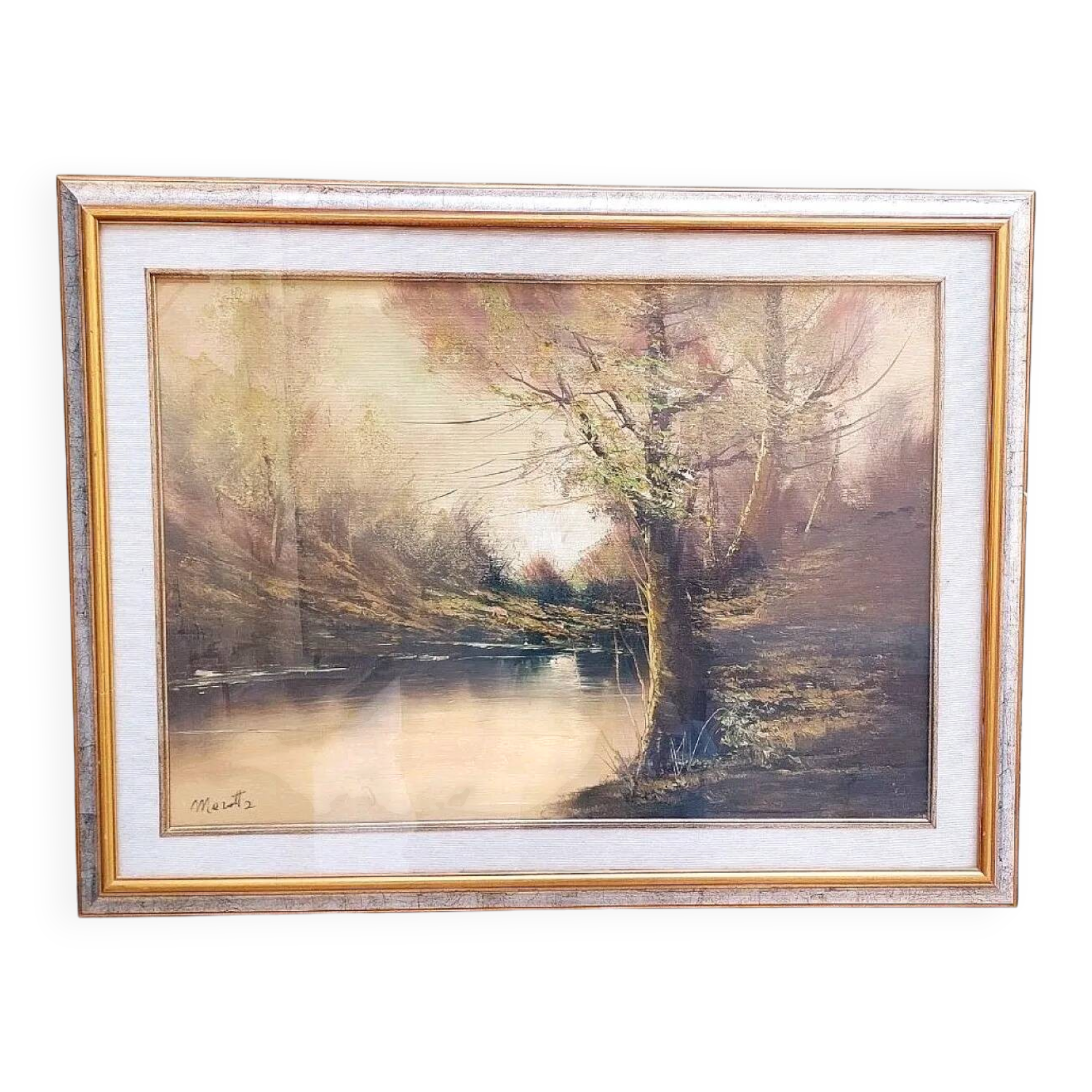 Paysage de Marotta, huile sur toile, fin du XXe siècle