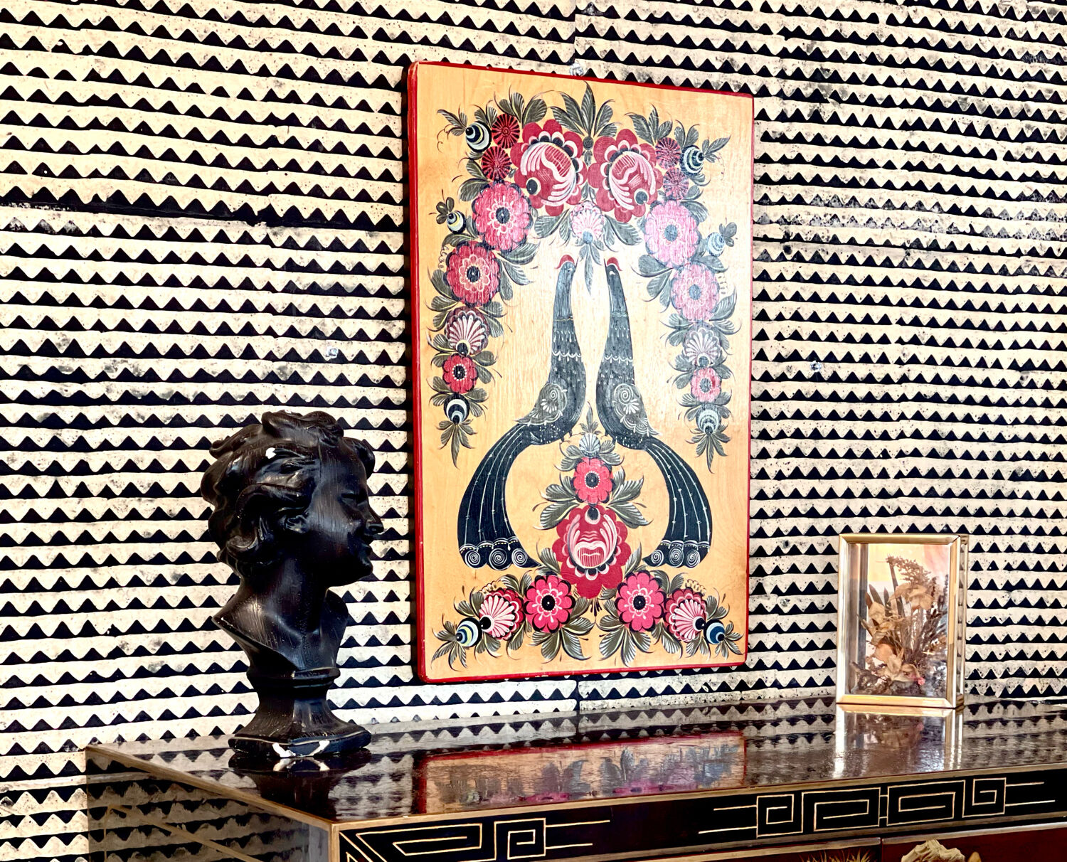 Vintage wood painting