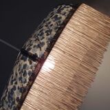 Japanese paper hanging lamp with fringe "Mona"