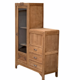 Art Deco asymmetrical glass Parisian wardrobe 1930