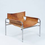 Walter Anthonis sz14 t Spectrum brown hide leather lounge chair, 1971