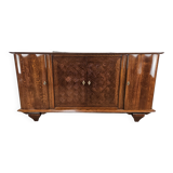 Buffet Art Déco en chêne pour salle à manger avec plateau en marbre