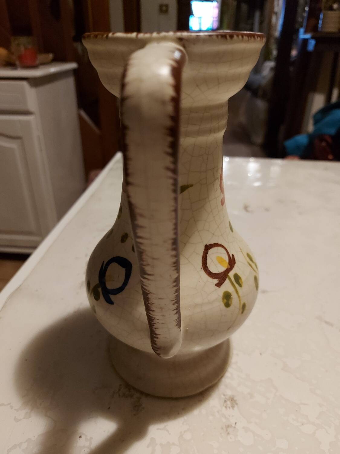 Pitcher in cracked stoneware, Angèle model by Claude Paci