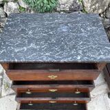 Small empire style mahogany chest of drawers