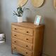 Vintage light oak chest of drawers