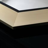 Miroir octogonal inox doré satin 1970