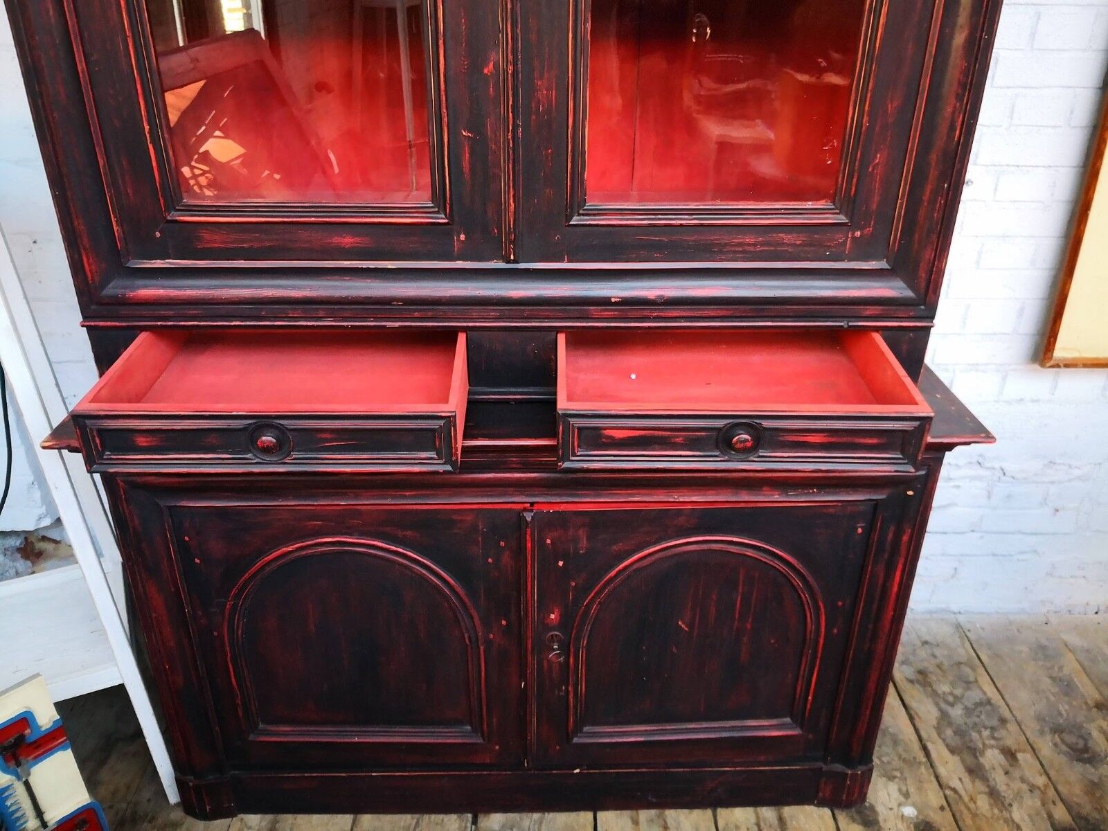 Showcase buffet 2 bodies vintage, farm dresser