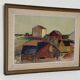 Oil on Canvas –“Rural Landscape with Barns” by Gustav‑Adolf Johansson
