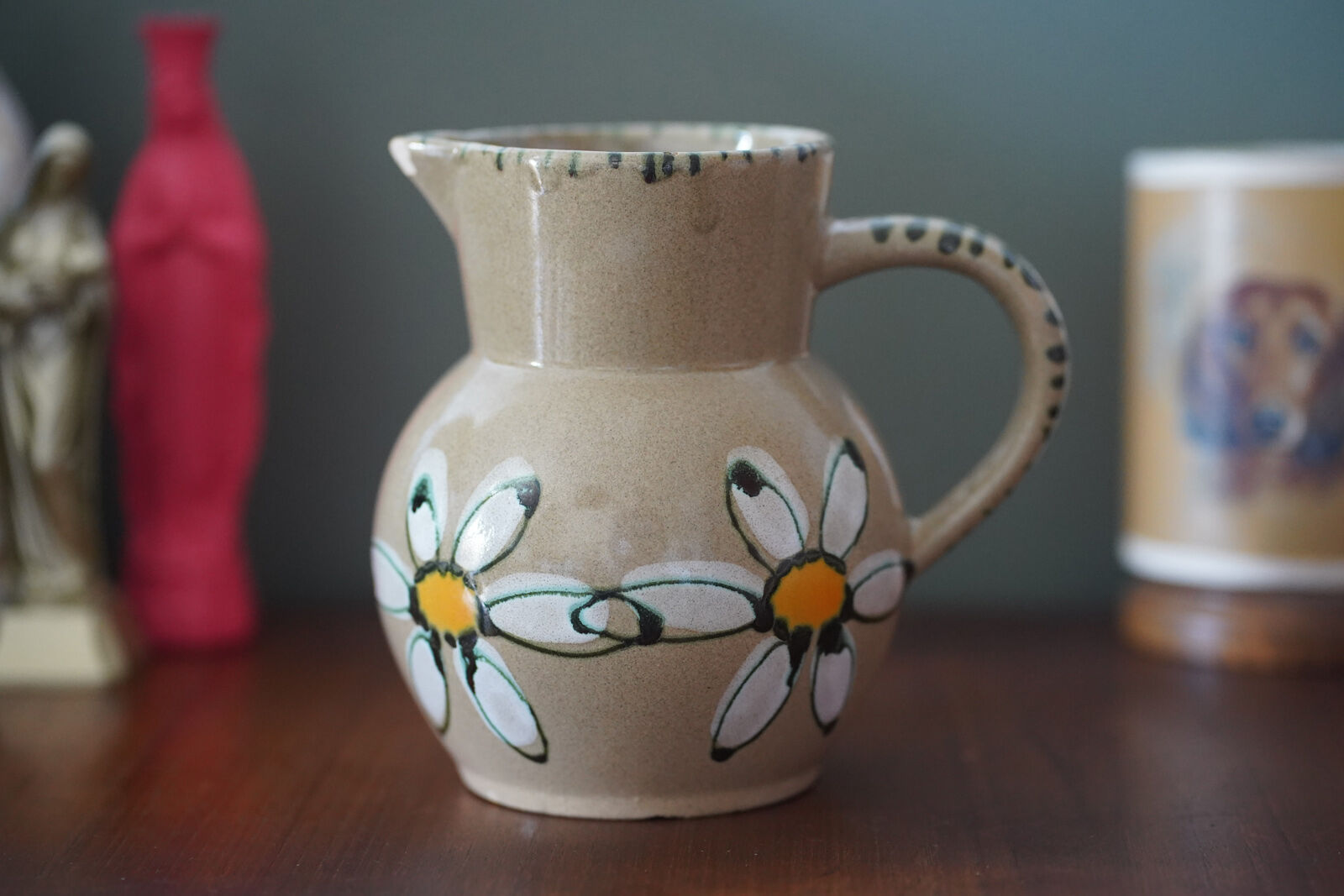 Pretty vintage stoneware decanter