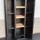 Black metal cabinet 2 doors and shelves