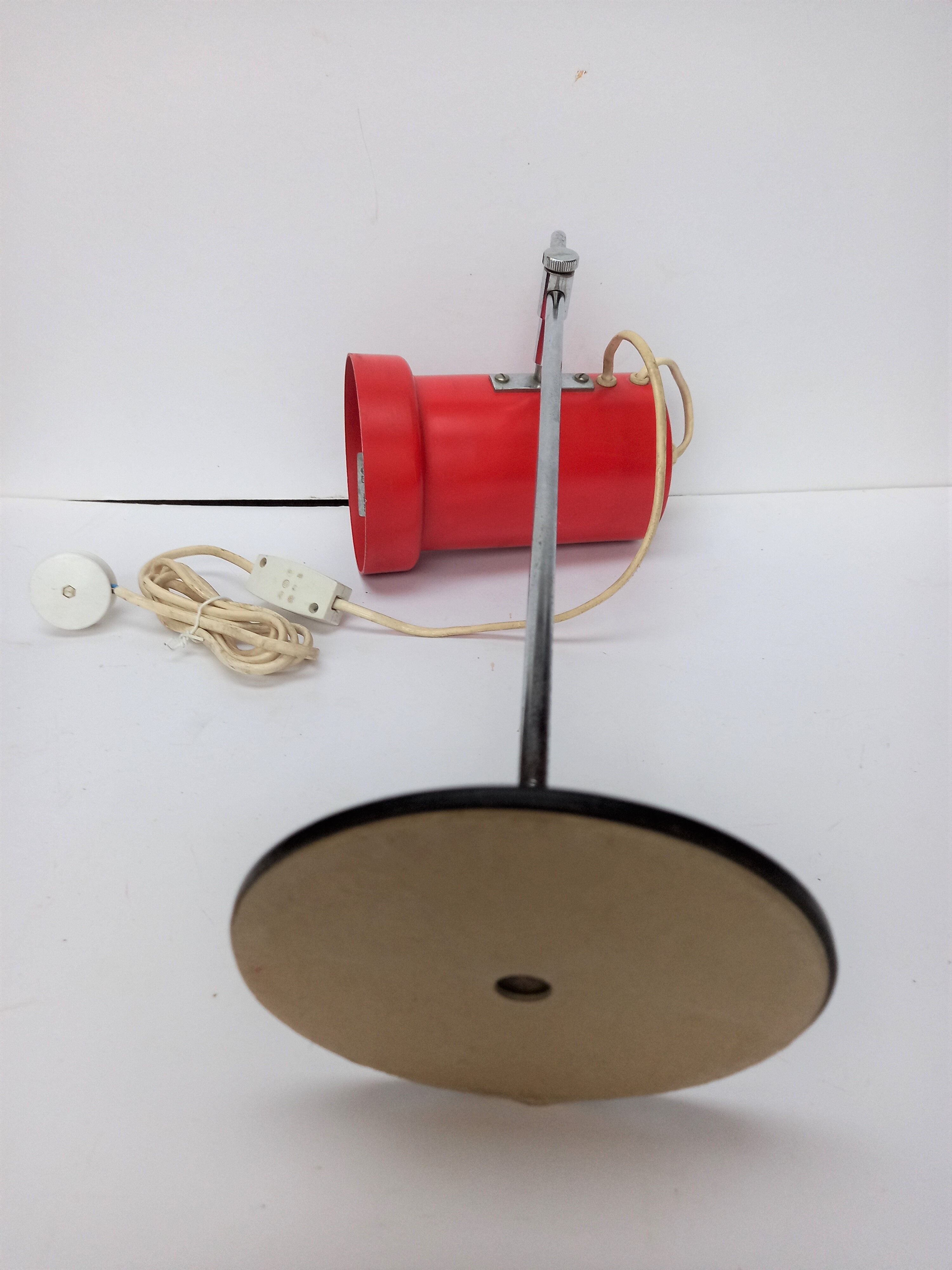 Vintage adjustable desk lamp red